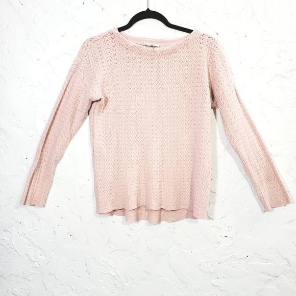 Sioni Soft Pink Knit Stretchy Sweater - Size Large - Picture 1 of 13